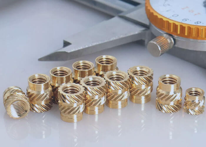 custom brass hot melt knurled threaded inserts nuts features